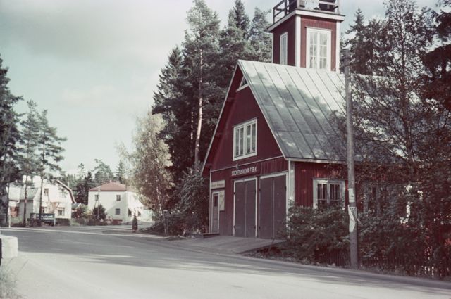 Palokunnan vanha asema Turuntiellä 1953. Kuva: Museovirasto/Akseli Tuhka, CC-BY-4.0